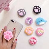 Cartoon Paw Pink With Pink Paw Popsocket